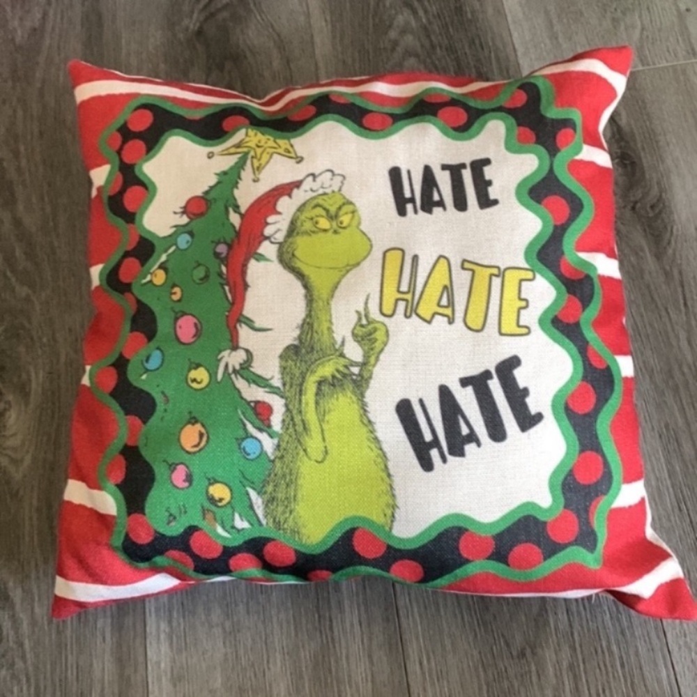 Grinch holiday Christmas pillow final sale price!price firm!